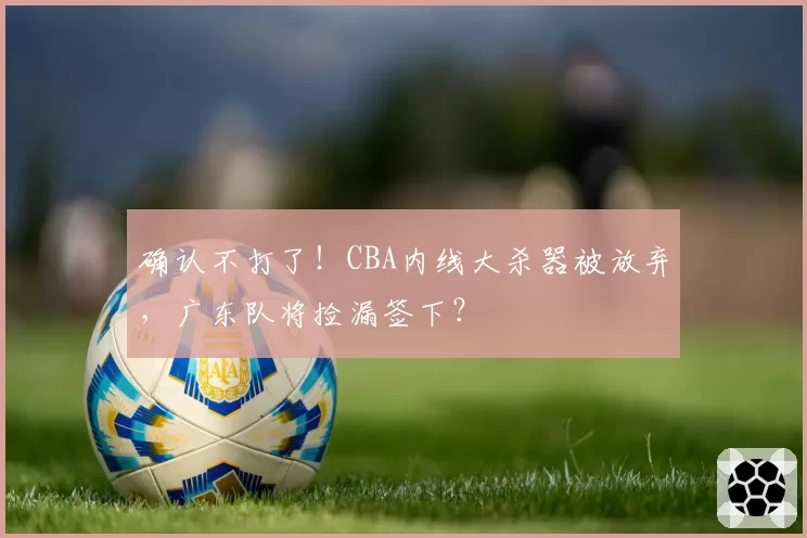 确认不打了！CBA内线大杀器被放弃，广东队将捡漏签下？